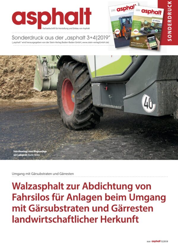Walzasphalt zur Abdichtung von Fahrsilos